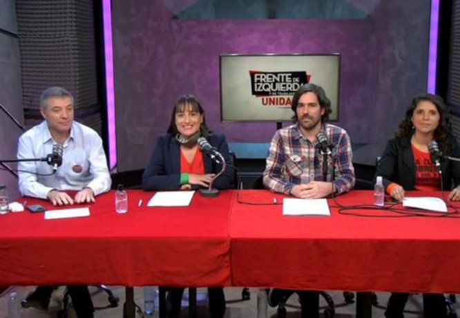 Los integrantes del FIT celebraron el 1º de Mayo en un acto virtual.