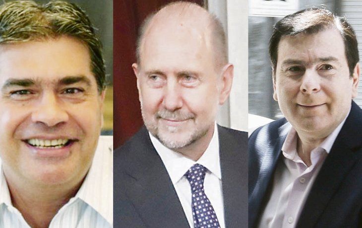 Jorge Capitanich, Omar Perotti y Gerardo Zamora.