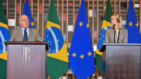 Mauro Vieira, canciller brasileño y Kaja Kallas, alta representante comunitaria para Asuntos Exteriores y Seguridad de la UE.&nbsp;