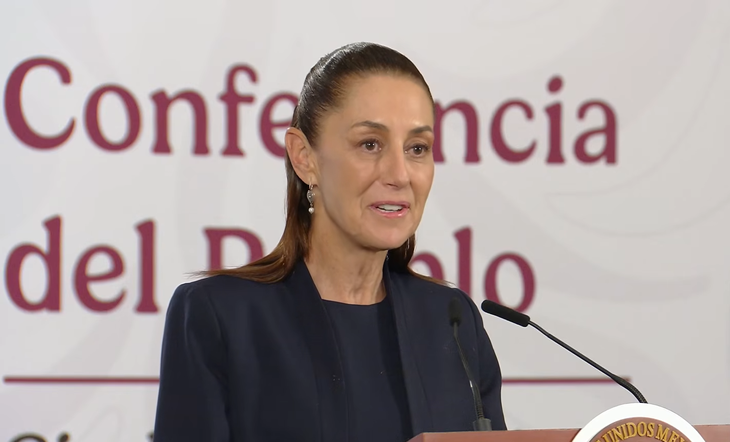 Claudia Sheinbaum en la Mañanera del Pueblo desde el Palacio Nacional. Claudia Sheinbaum en la Mañanera del Pueblo desde el Palacio Nacional.