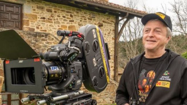 Pablo César, durante el rodaje de “Romance de la luna negra”.
