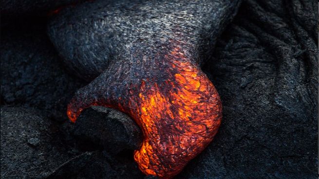 Mano de fuego, imagen captada por el geólogo Gerardo Páez.