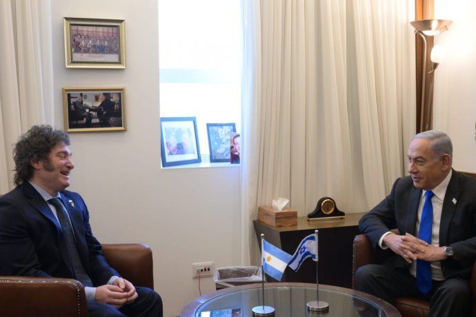 Javier Milei junto a Benjamin Netanyahu. Javier Milei junto a Benjamin Netanyahu. 