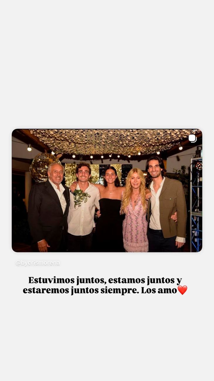 El posteo de Cris Morena. El posteo de Cris Morena.