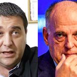 Tebas había criticado en muy duros términos al fútbol argentino hace dos días. Me da pena, dijo. Tebas había criticado en muy duros términos al fútbol argentino hace dos días. Me da pena, dijo.