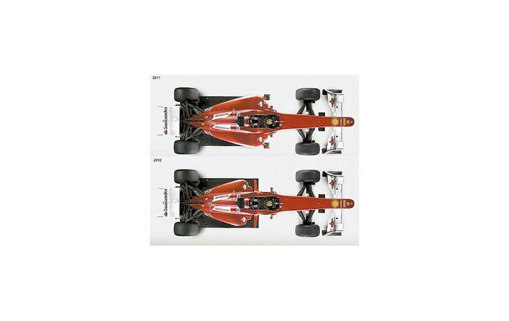 Dos proyecciones de la nueva Ferrari.