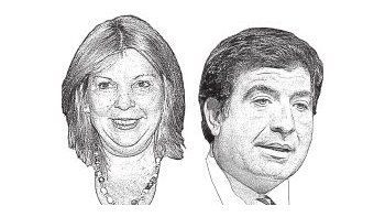 Elisa Carrió y Ricardo Echegaray