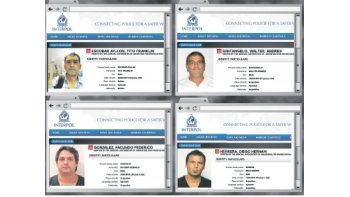 Cuatro de los prófugos de Argentina más buscados que aparecen en la página de Interpol. El primero de ellos es el taxista sindicado como violador; los otros tres están involucrados en la causa de Time Warp.
