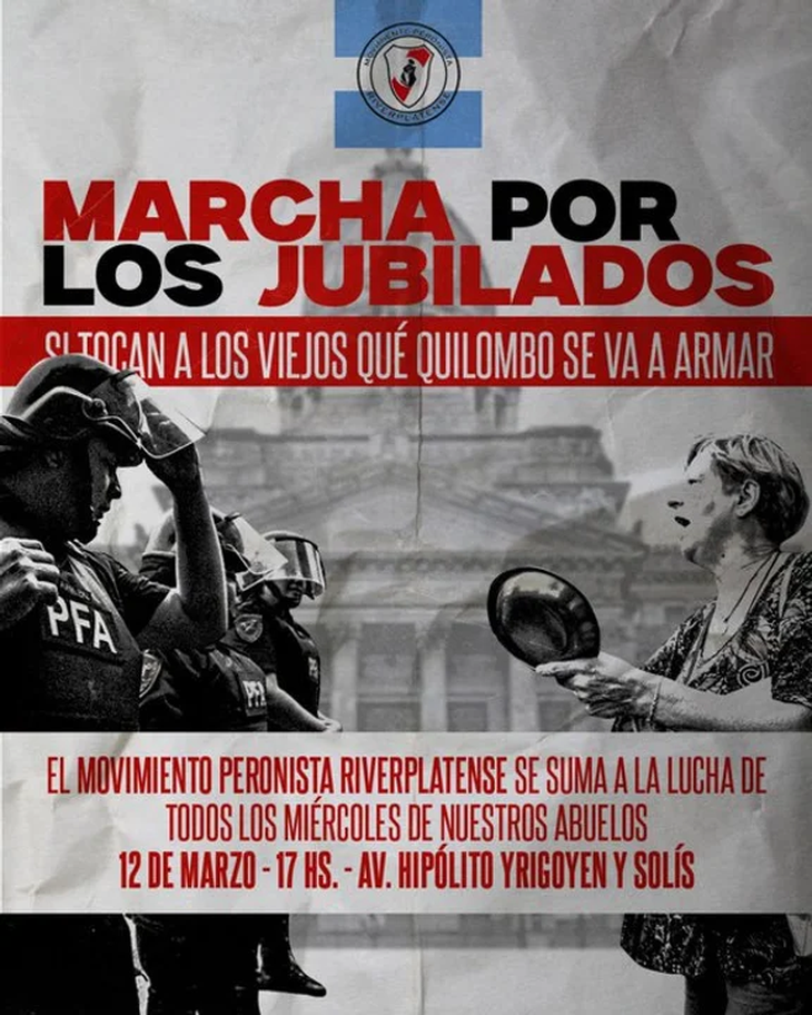 El sector peronista de River Plate dirá presente en la marcha. El sector peronista de River Plate dirá presente en la marcha.