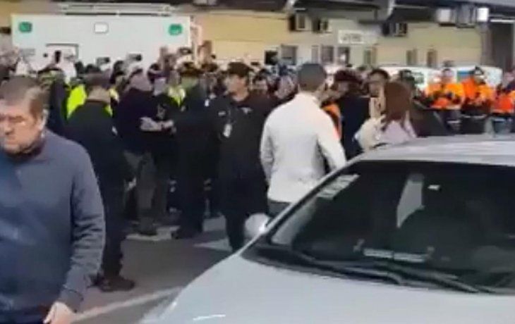 Así recibieron los aeronáuticos a Cristina Fernández