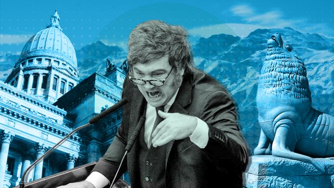 El Presidente, en un clima de alta temperatura política durante la noche inaugural en el Congreso.