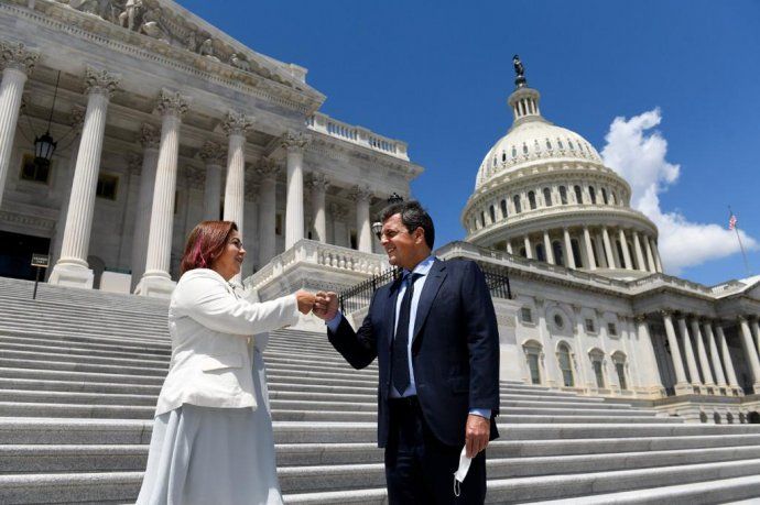 Sergio Massa, con agenda propia en Estados Unidos.