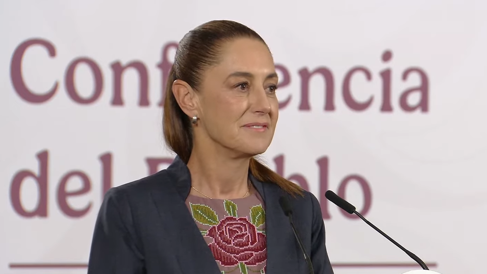 Claudia Sheinbaum en la Mañanera de este lunes.