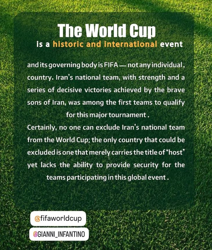 La selección iraní le respondió a Donald Trump. 