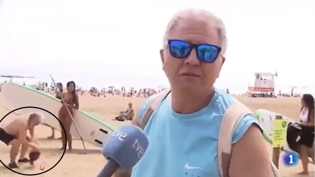 They held an interview on the beach in Barcelona and experienced an unexpected moment