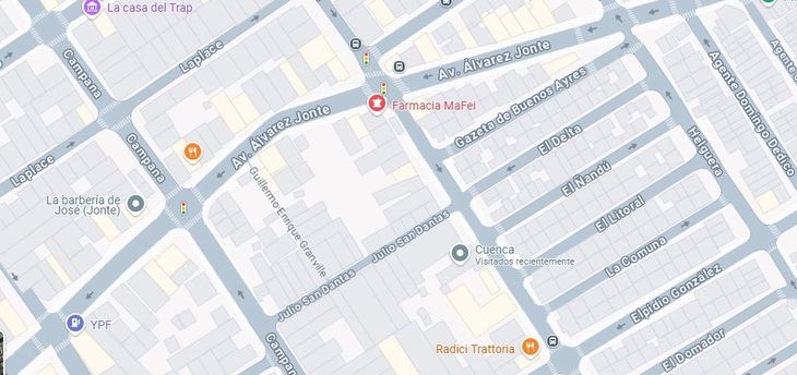 Zona en la que están ambos pasajes en Villa Santa Rita Zona en la que están ambos pasajes en Villa Santa Rita