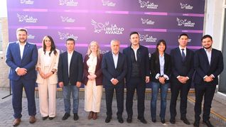 Los principales dirigentes de la alianza La Libertad Avanza + Cambia Mendoza.