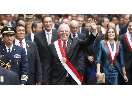 Pedro Kuczynski tras asumir la presidencia.