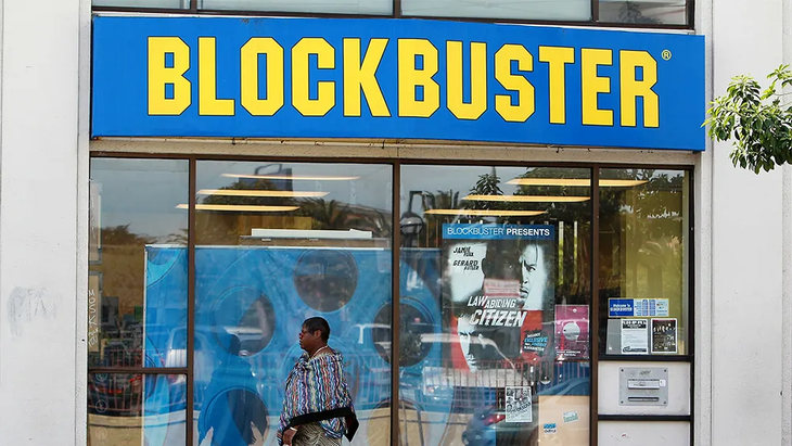 Tienda de alquiler de películas y videojuegos, blockbuster.