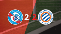 vibrante 2-2 entre rc strasbourg y montpellier