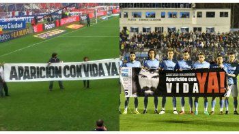 En San Lorenzo y Temperley reclamaron la aparición de Santiago Maldonado.