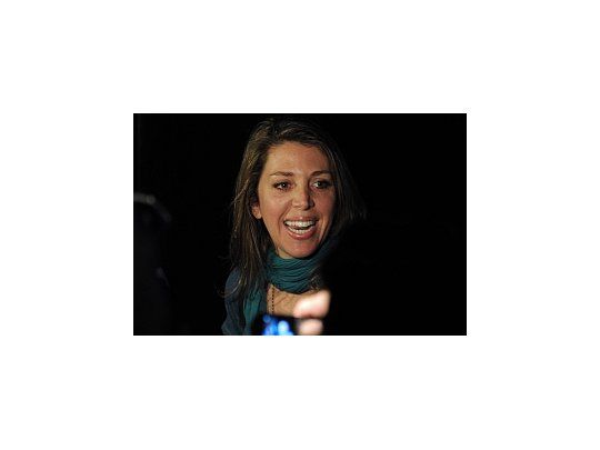 La directora, tras el anuncio.