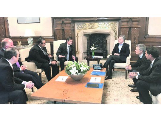 Compromiso. La empresa realizó el anuncio en una reunión con el presidente Mauricio Macri, que se llevó a cabo en la Casa Rosada.