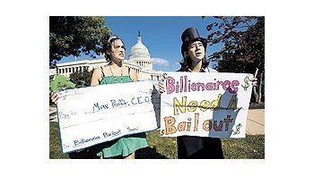 ámbito.com | Siguen las manifestacionesen Washington en contradel plan de rescate a losbancos de Wall Street,pronto a ser aprobado porel Congreso de EE.UU.