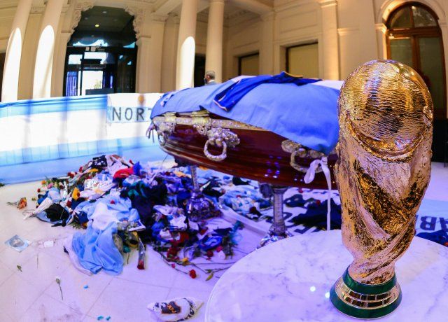 Hasta el último suspiro. La copa del mundo acompañó a Diego Maradona hasta el final.