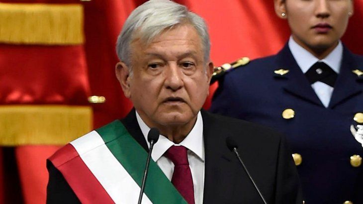 AMLO, durante la asunción.