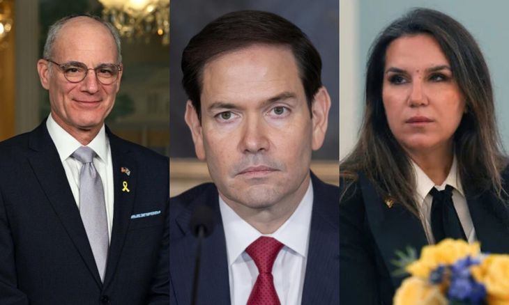 Marco Rubio encabeza el encuentro entre Yechiel Leiter y Nada Hamadeh Moawad en una negociación clave. Marco Rubio encabeza el encuentro entre Yechiel Leiter y Nada Hamadeh Moawad en una negociación clave.