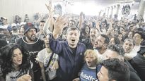 Marcha. Máximo Kirchner encabezó la caminata desde la exESMA hasta la Plaza de Mayo.