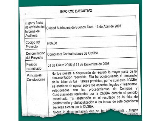 Según la auditoría del Gobierno porteño, al controlar el ejercicio2005 de la obra social de los municipales se confirmarongraves fallas contables y financieras en el manejo de laentidad. El trabajo, presentado en abril de 2007, terminócajoneado.