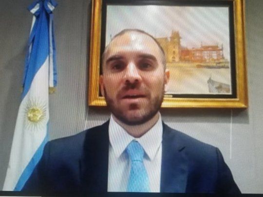 El ministro de Economía, Martín Guzmán, en conferencia con AMCHAM.