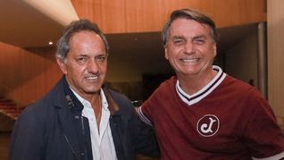 Daniel Scioli y Jair Bolsonaro.&nbsp;