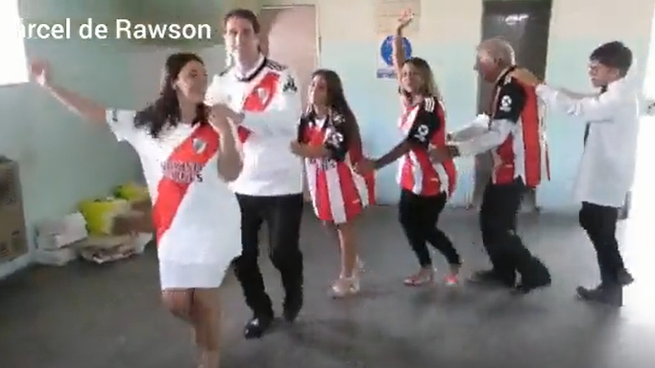 Imágenes de la fiesta de Schlenker en la cárcel de Rawson.