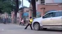Relatos salvajes: quiso pasar por encima de un agente de tránsito.