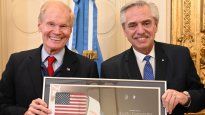 Bill Nelson, titular de la NASA, y Alberto Fernández.