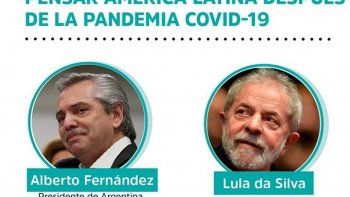 Alberto Fernández dialoga con Lula da Silva en un encuentro de la UBA.