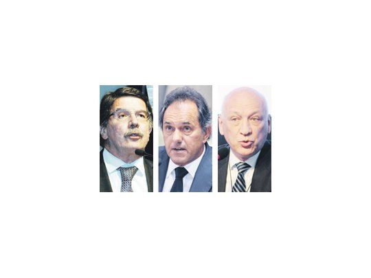 Alberto Sileoni, Daniel Scioli y Antonio Bonfatti