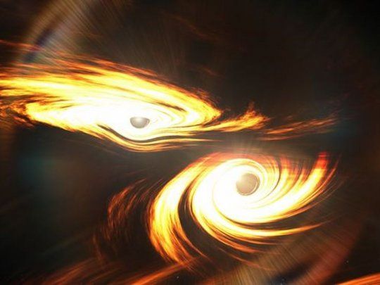 Los algoritmos informáticos determinaron que la fuente de la señal fueron los momentos finales de dos agujeros negros que estaban en espiral, uno con una masa 66 veces mayor que la del Sol y el otro 85 más grande.