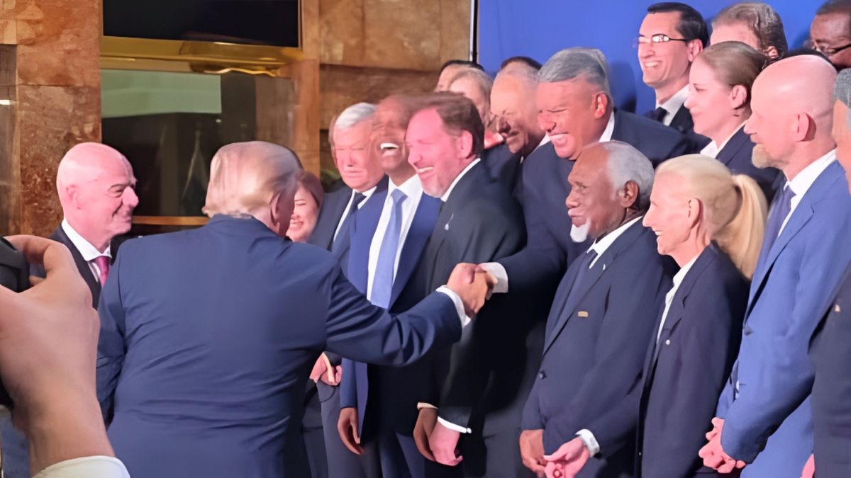 En la previa a la final, Donald Trump saludó al Chiqui Tapia y elogió a Lionel Messi
