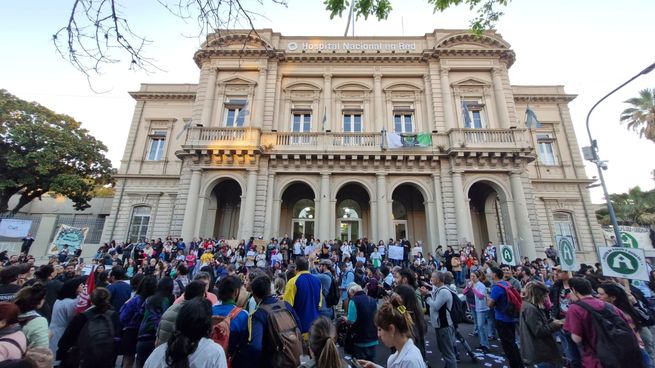 Protesta en el Hospital Laura Bonaparte.&nbsp;