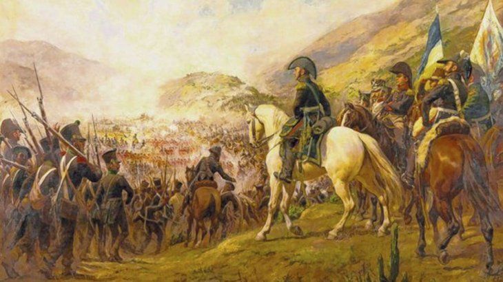 General José de San Martín y sus granaderos. 
