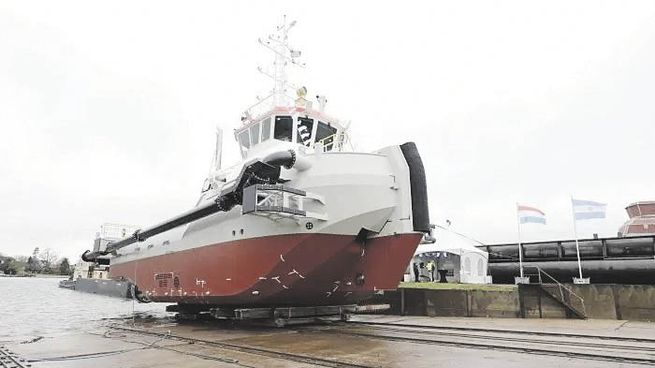 Pancho. Vista de la nueva embarcación que incorporó Jan De Nul.