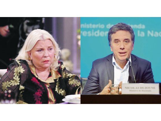 Elisa Carrió y Nicolás Dujovne.