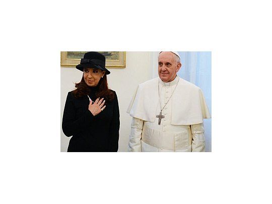 Cristina publicó su foto con el Papa.