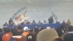 El momento en que comenzaron los disturbios.