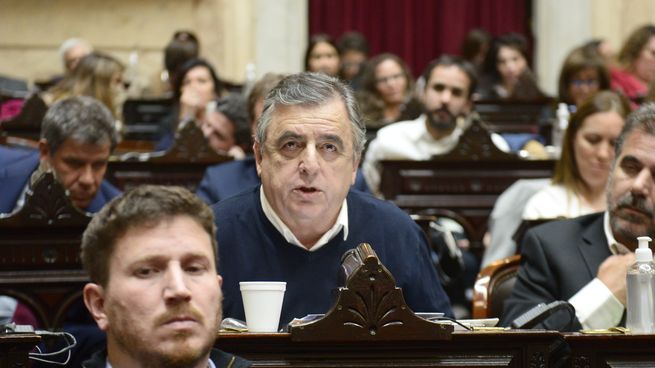 Mario Negri dando un discurso en la Cámara de Diputados.