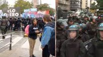 Orrganizaciones sociales se manifiestan frente a la Quinta de Olivos.&nbsp;